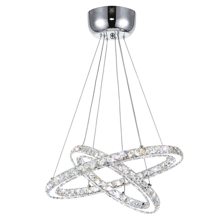 Cwi Lighting Ring LED Chandelier With Chrome Finish 5080P20ST-2R